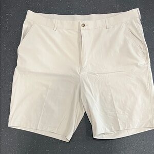 Greg Norman Collection Men's Light Cream Flat Front Shorts
